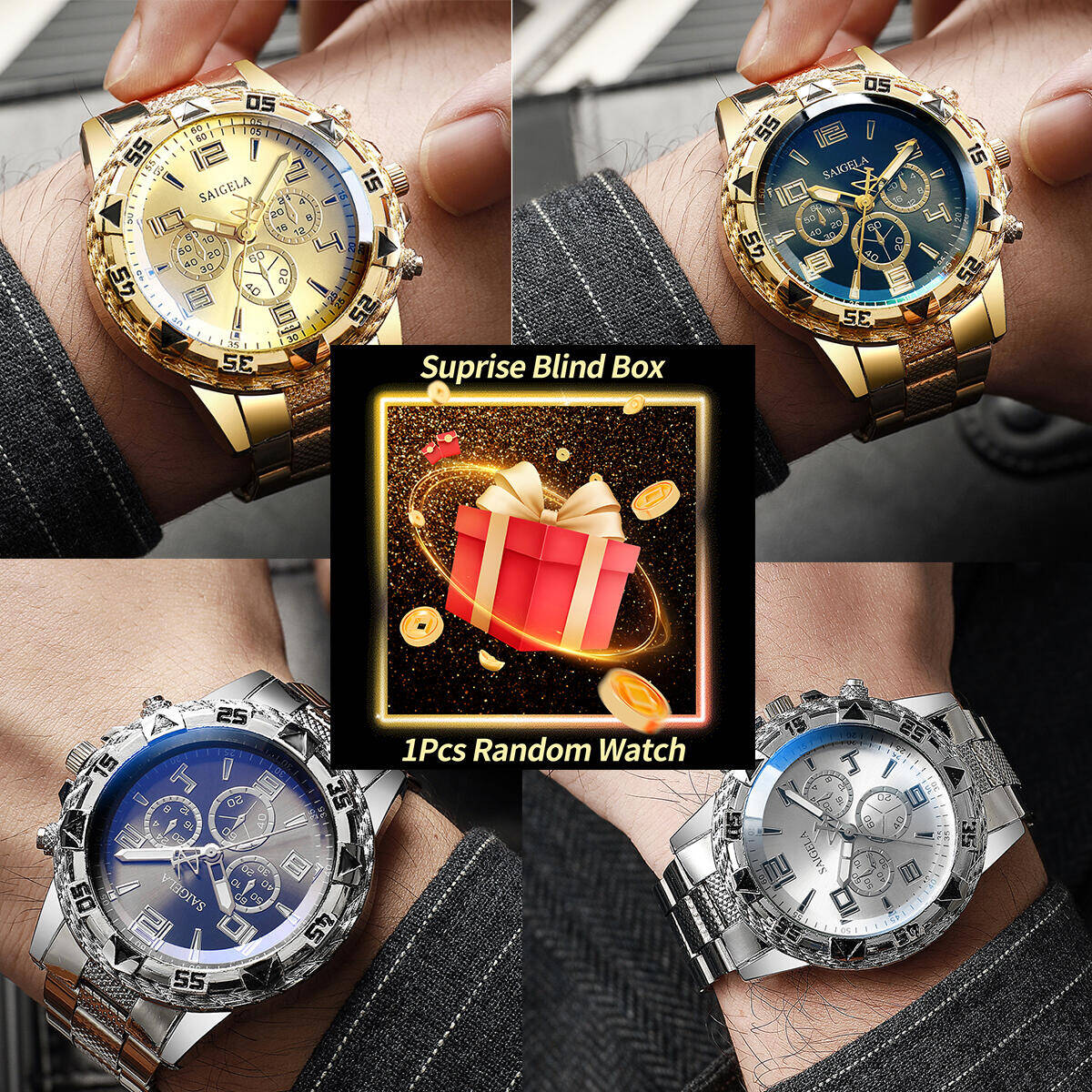 Mystery Box Blind Bag - 1 шт., загадочные часы-сюрприз, слепая коробка-мужские