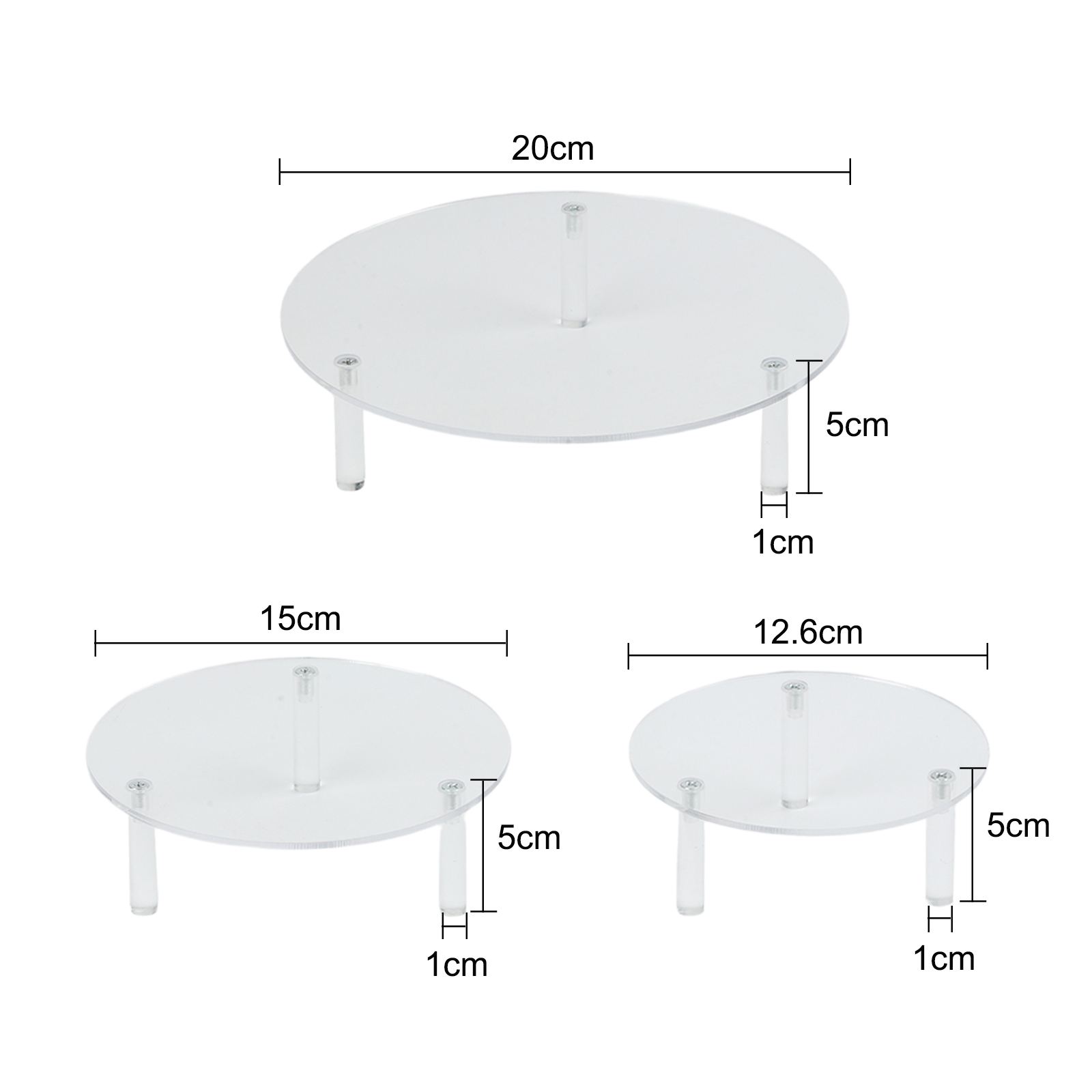 Display Risers Set - Набор из 3-х прозрачных акриловых подставок