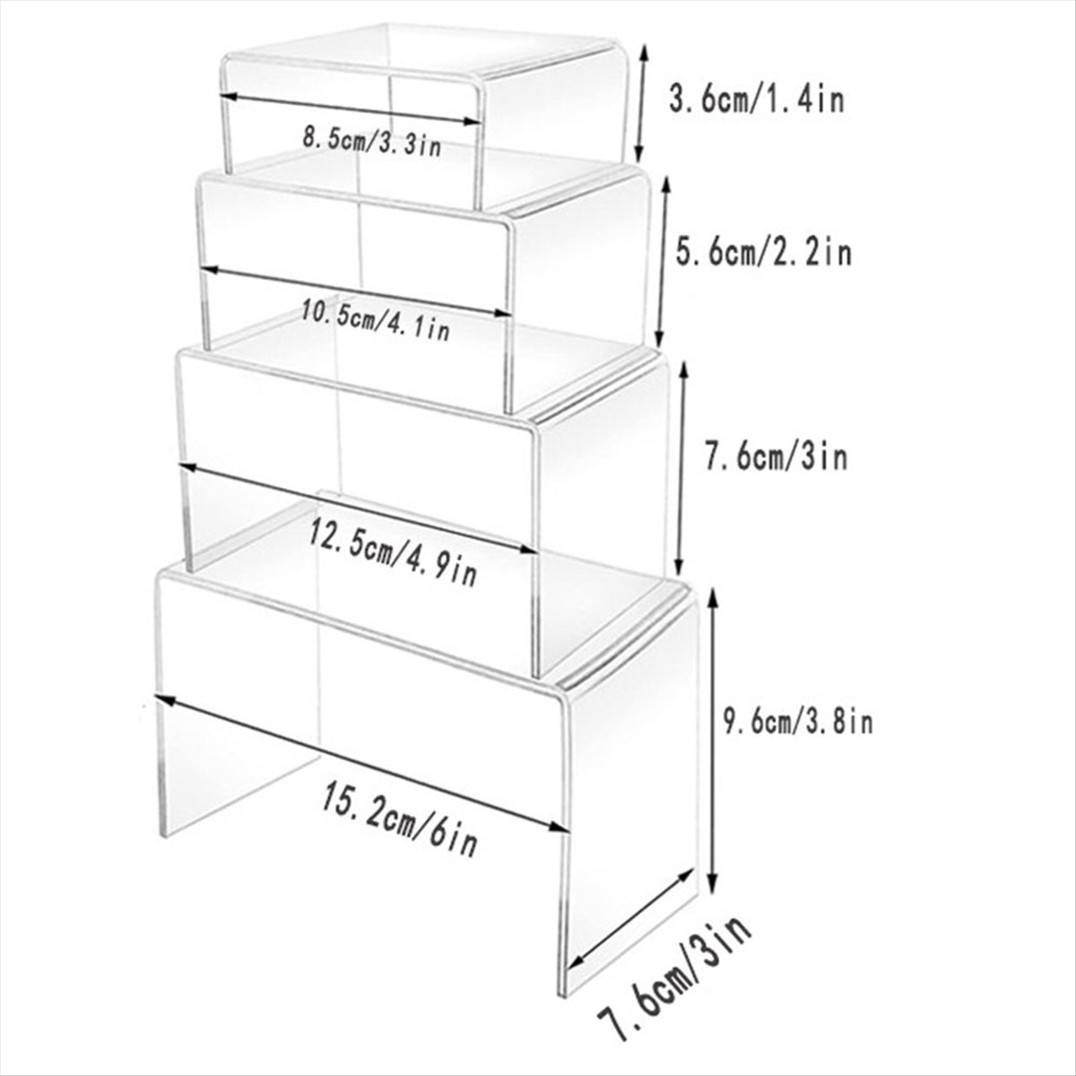 8 шт. 2 комплекта небольших ак – обзор и цена Display Risers Set